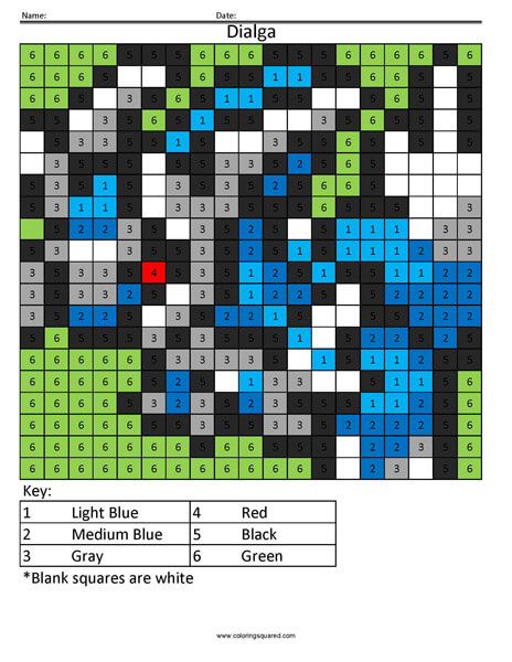 Dialga coloring
