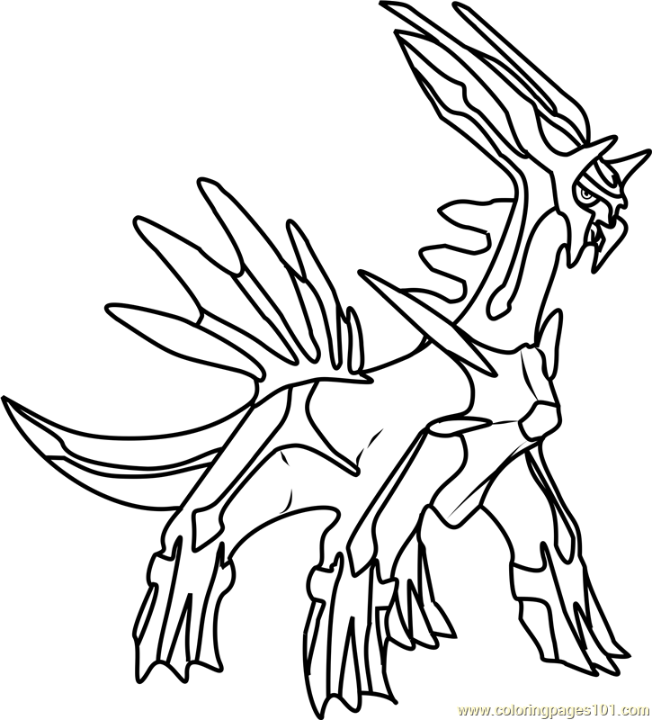 Dialga pokemon coloring page for kids