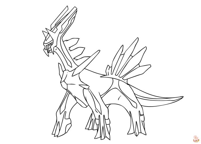 Oppdag spenningen ved dialga coloring pages