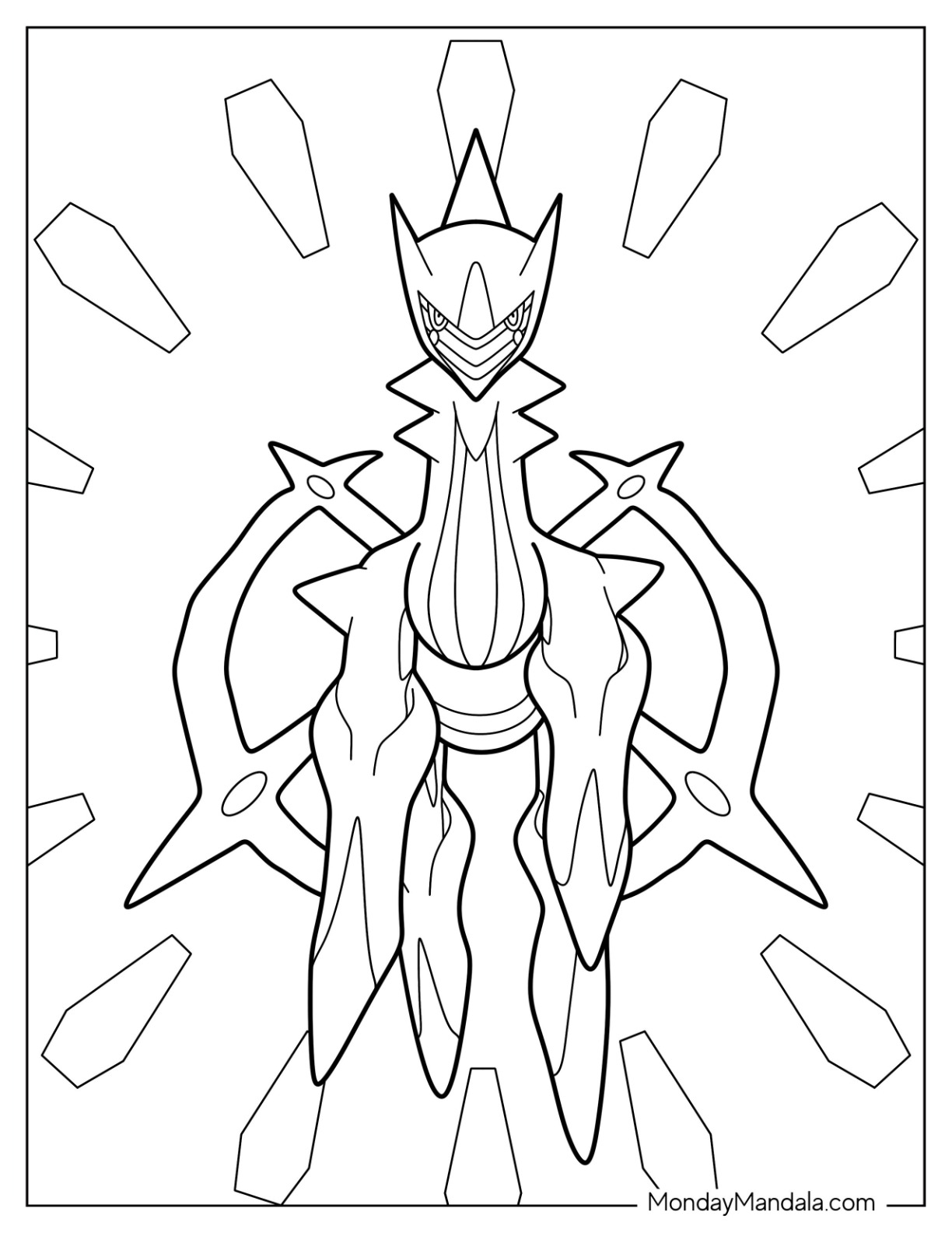 Arceus coloring pages free pdf printables