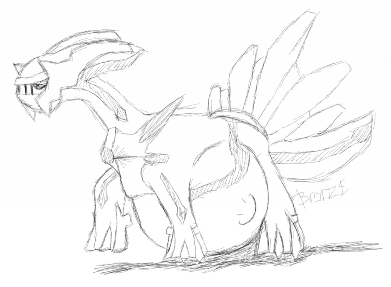 Overdued dialga preg req by bronzethepony