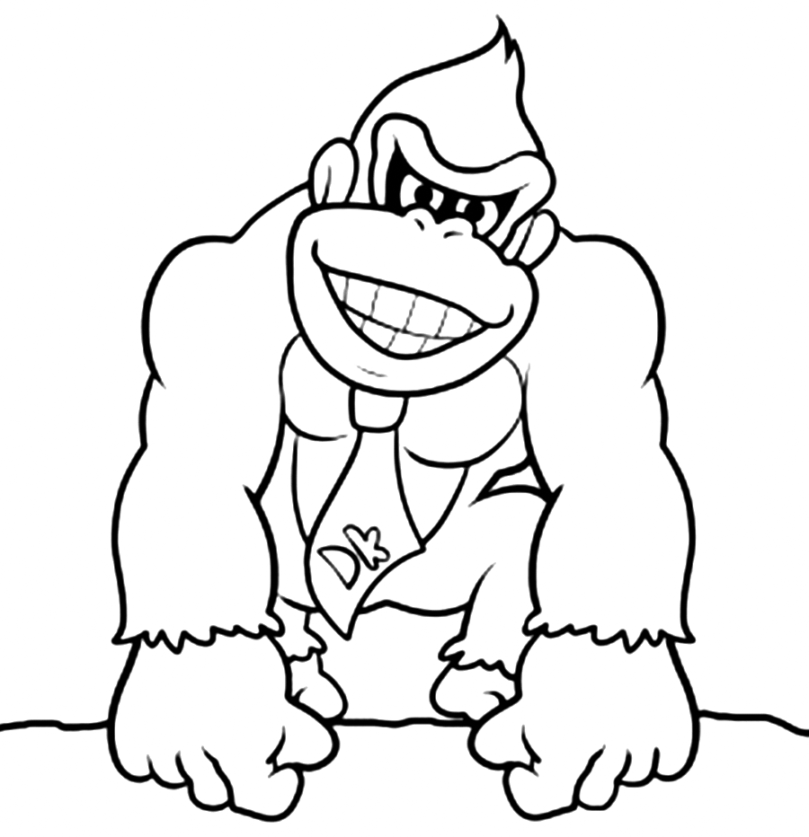 Donkey kong coloring pages