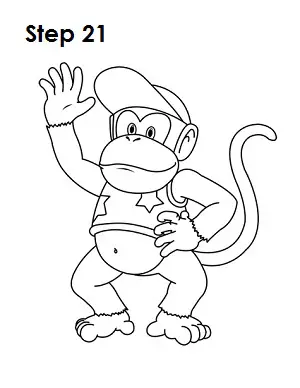 How to draw diddy kong