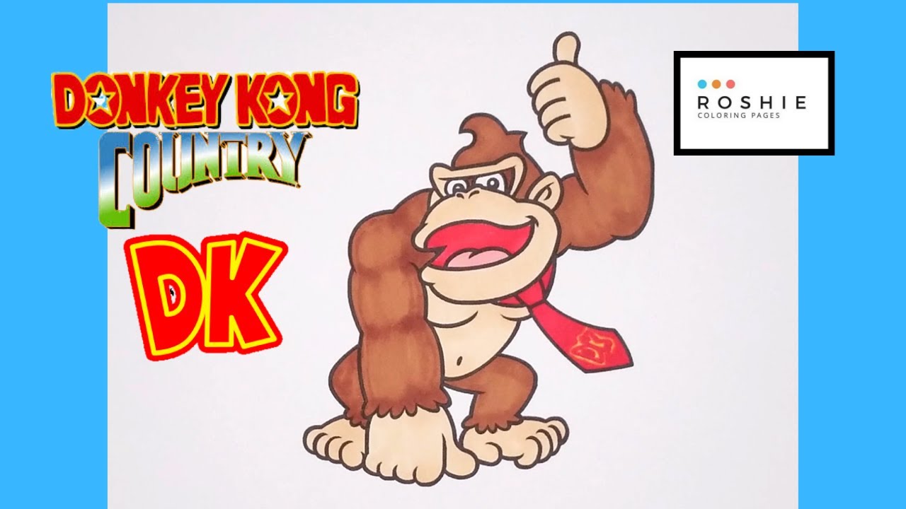 Coloring donkey kong nintendo roshie coloring pages