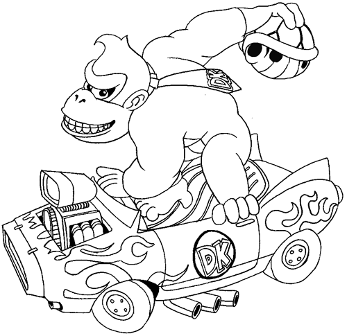 Coloring page donkey kong video games â printable coloring pages