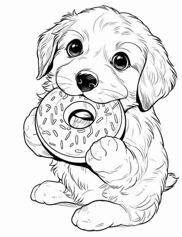 Dog coloring pages for kids and adults