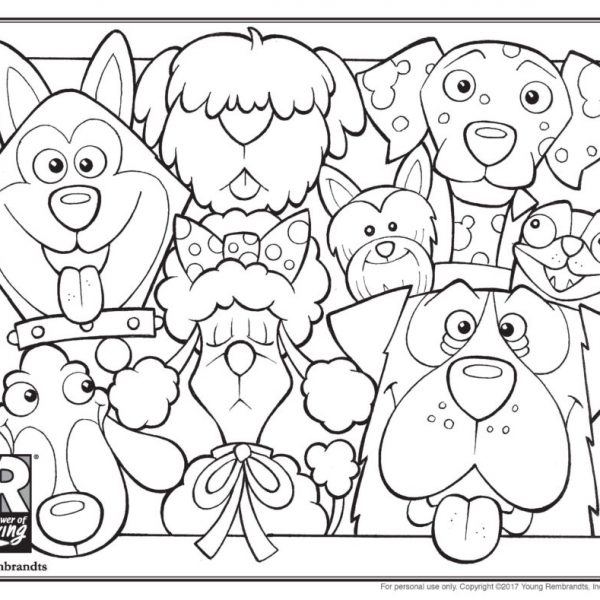 Dogs coloring page