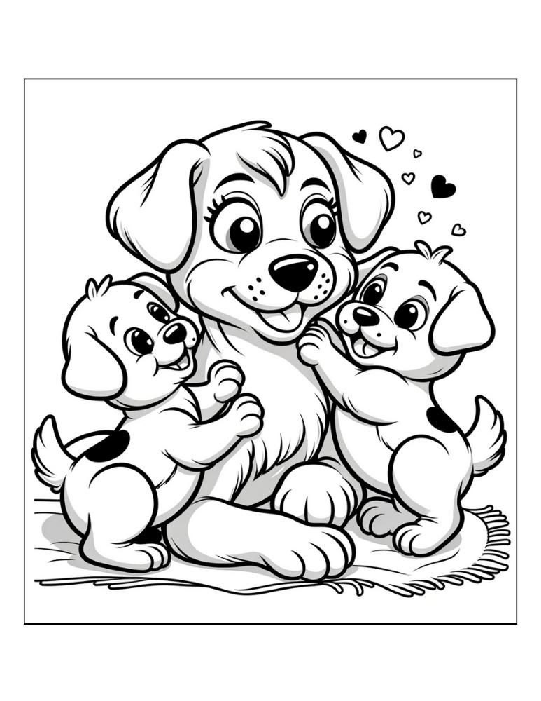 Free puppy coloring pages for kids