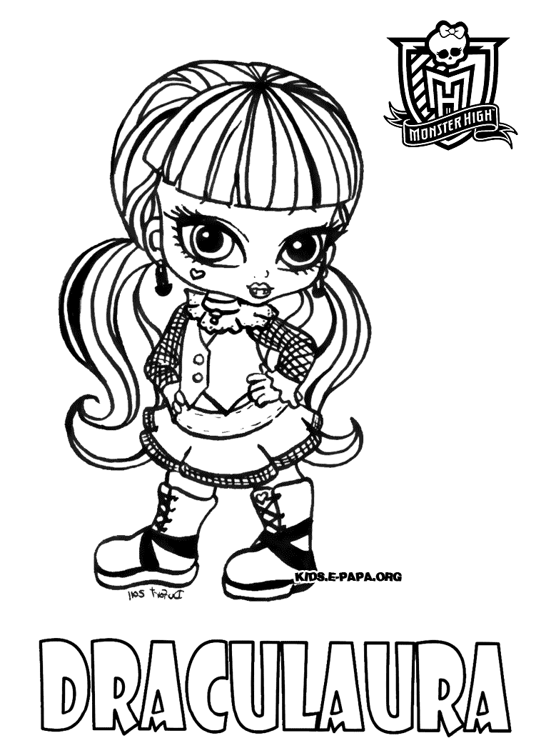 Monster high coloring pages to download