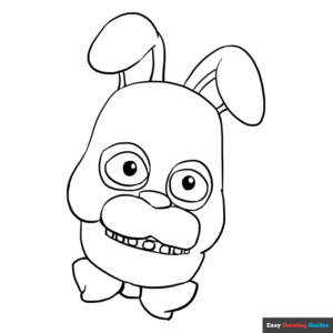 Bonnie from five nights at freddys coloring page easy drawing guides