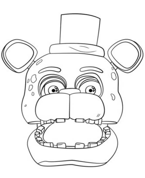 Free easy to print fnaf coloring pages