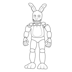 Spring bonnie fnaf coloring pages for kids