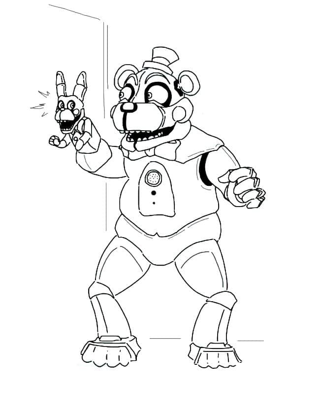 Bonnie from five nights at freddys coloring page