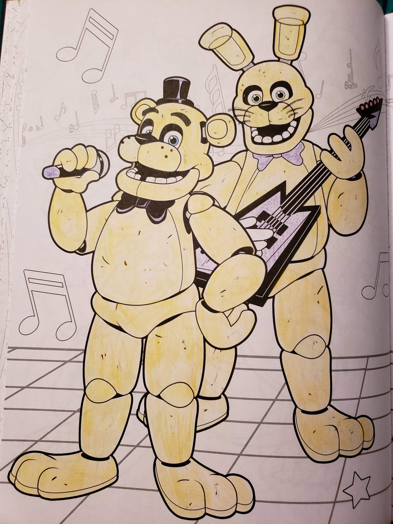 Fnaf coloring page day five nights at freddys amino