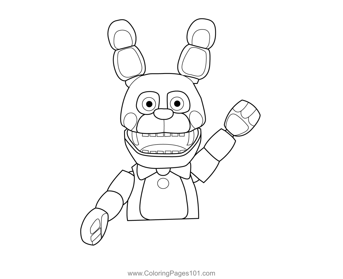 Bon bon fnaf coloring page for kids