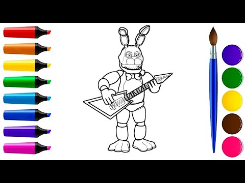 Bonnie five nights at freddys how to coloring a bonnie coloring pages fnaf coloringpages