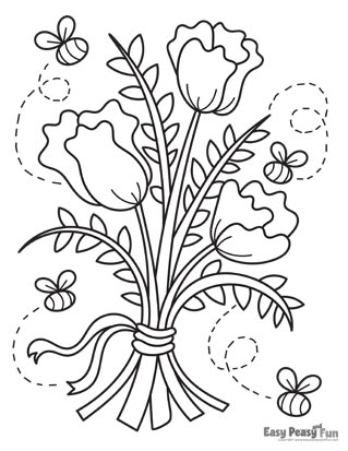 Flower coloring pages