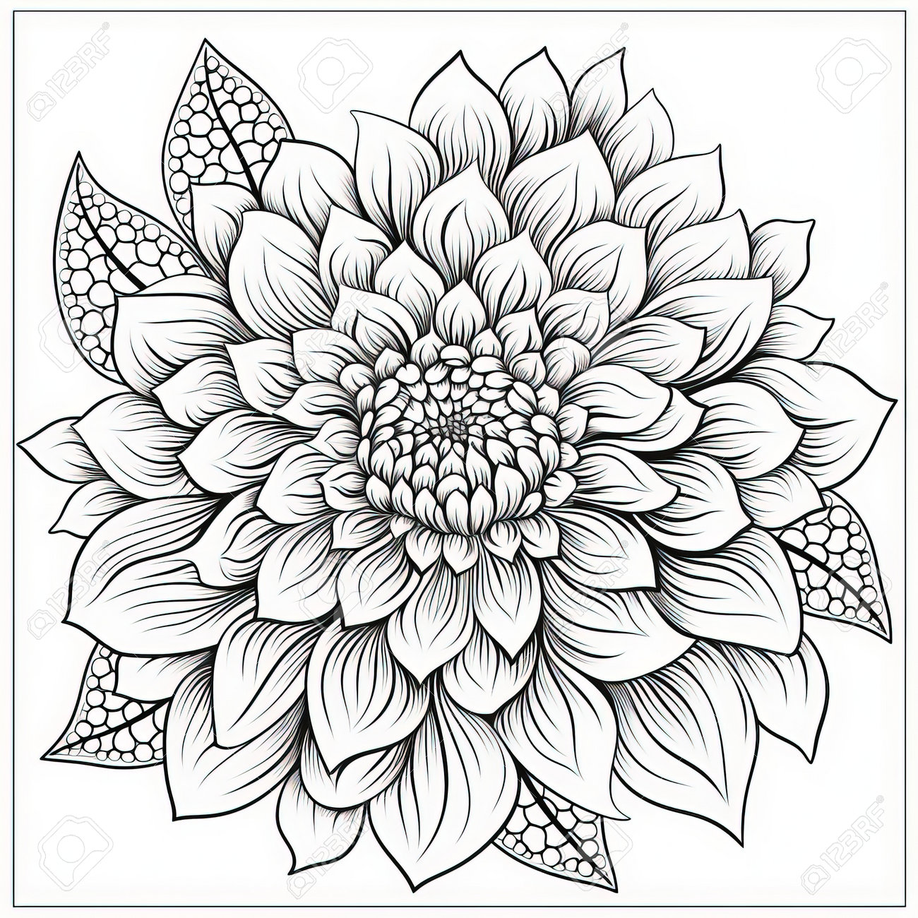 Cute flowers coloring pages stock photo picture and royalty free image image