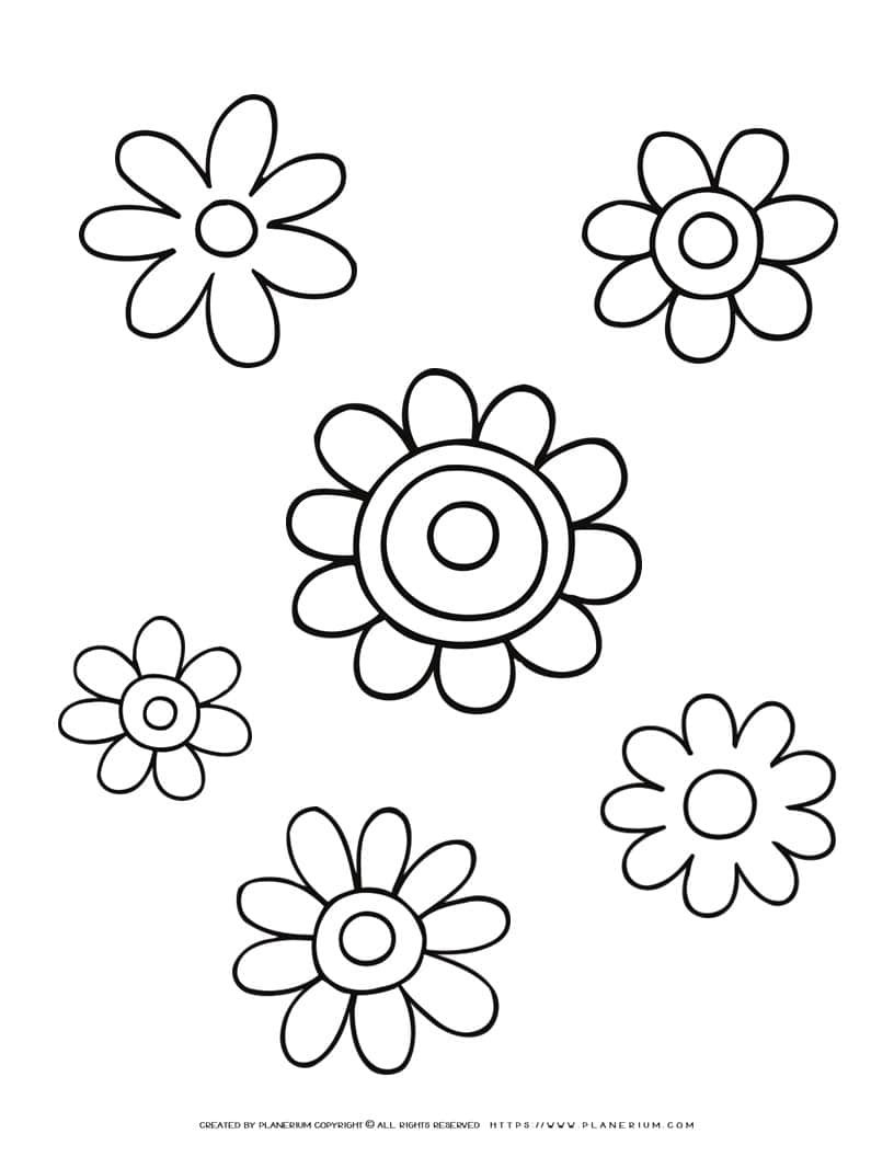 Flower coloring page