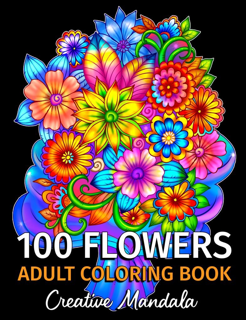 Flowers coloring book