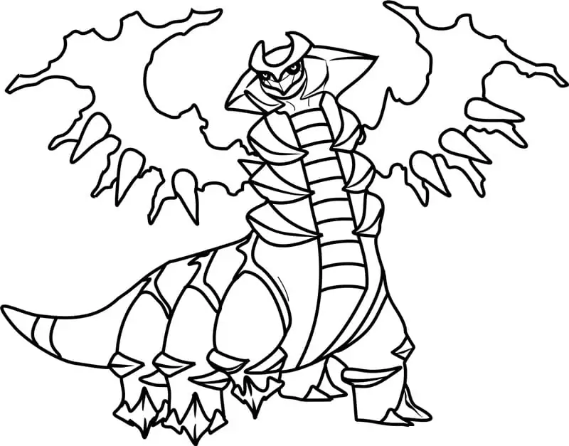 Printable giratina fãrbung seite