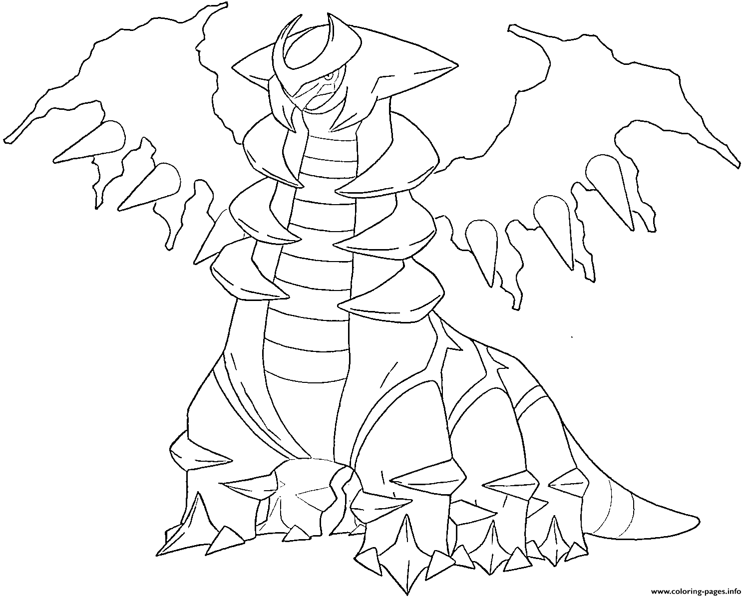 Giratina generation coloring page printable