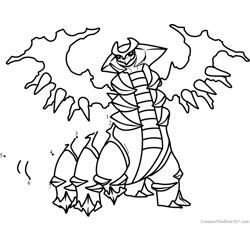 Giratina connect the dots printable worksheets