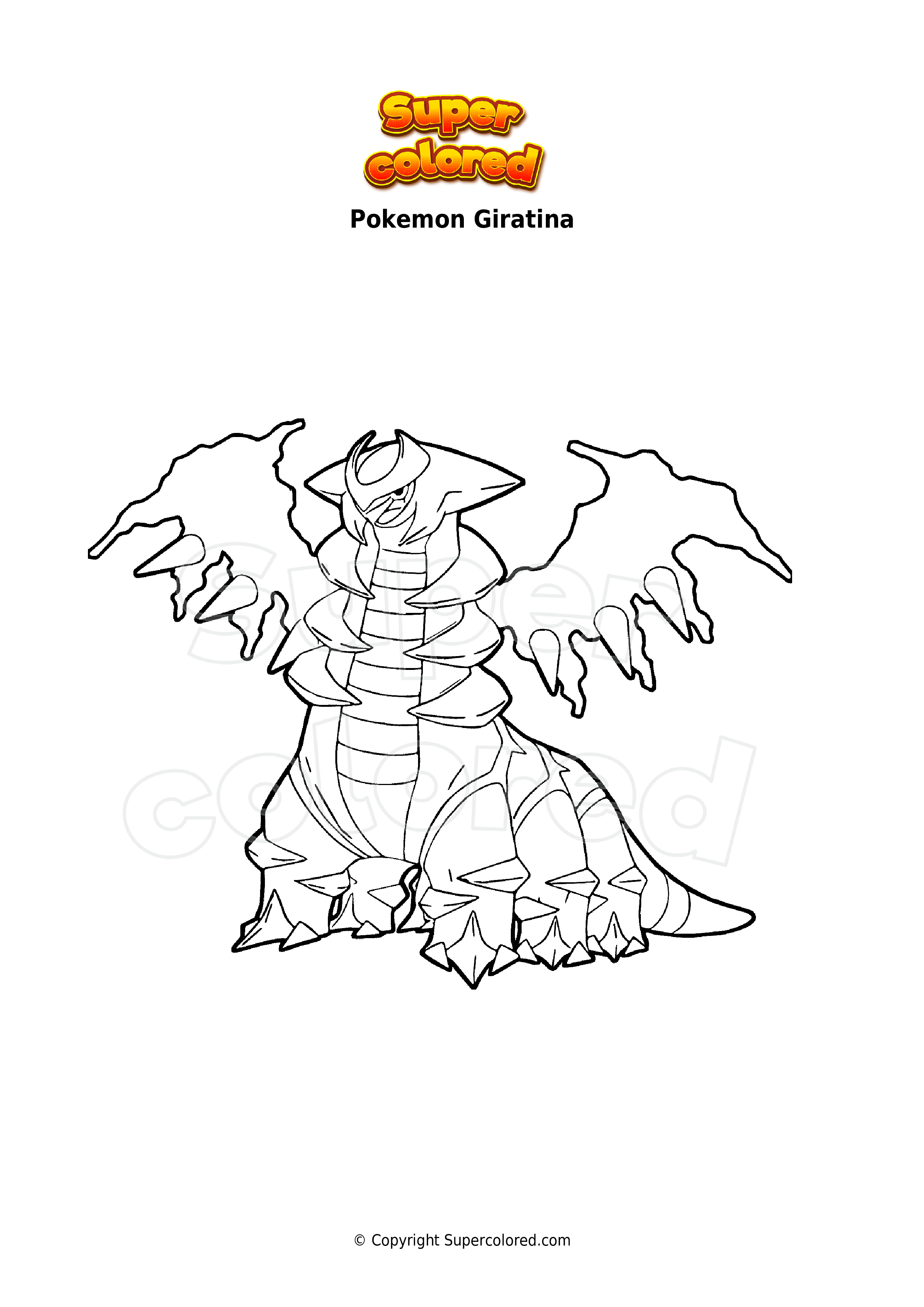 Coloring page pokemon giratina