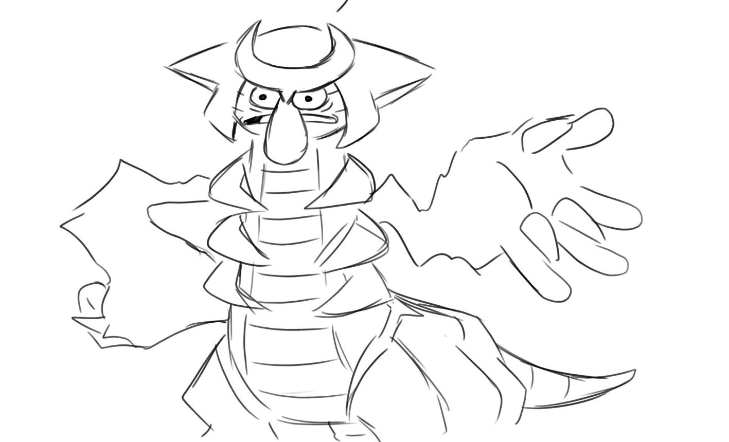 Saltydkdan on x heres the full giratina art that was shown for for a full seconds in my recent video rough sketch was done by thegabitype outlines and colors by me