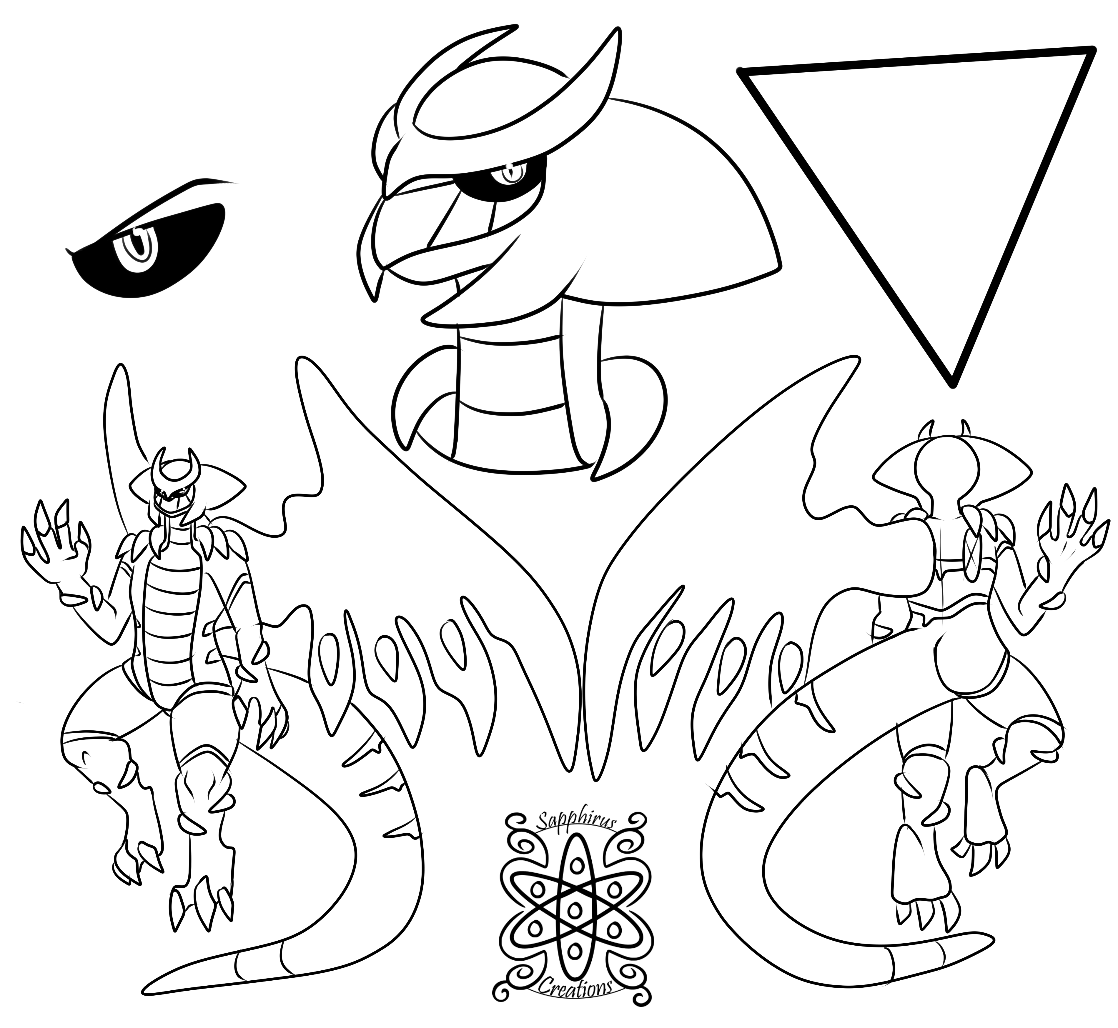 Male giratina ref sheet mission wip â