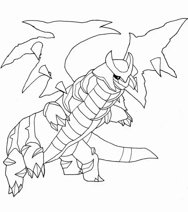 Giratina in altered form coloring page