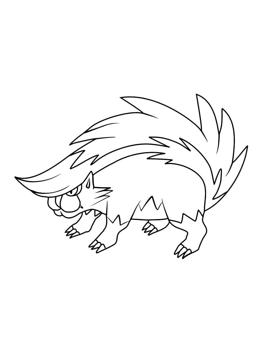 Skuntank pokemon coloring page