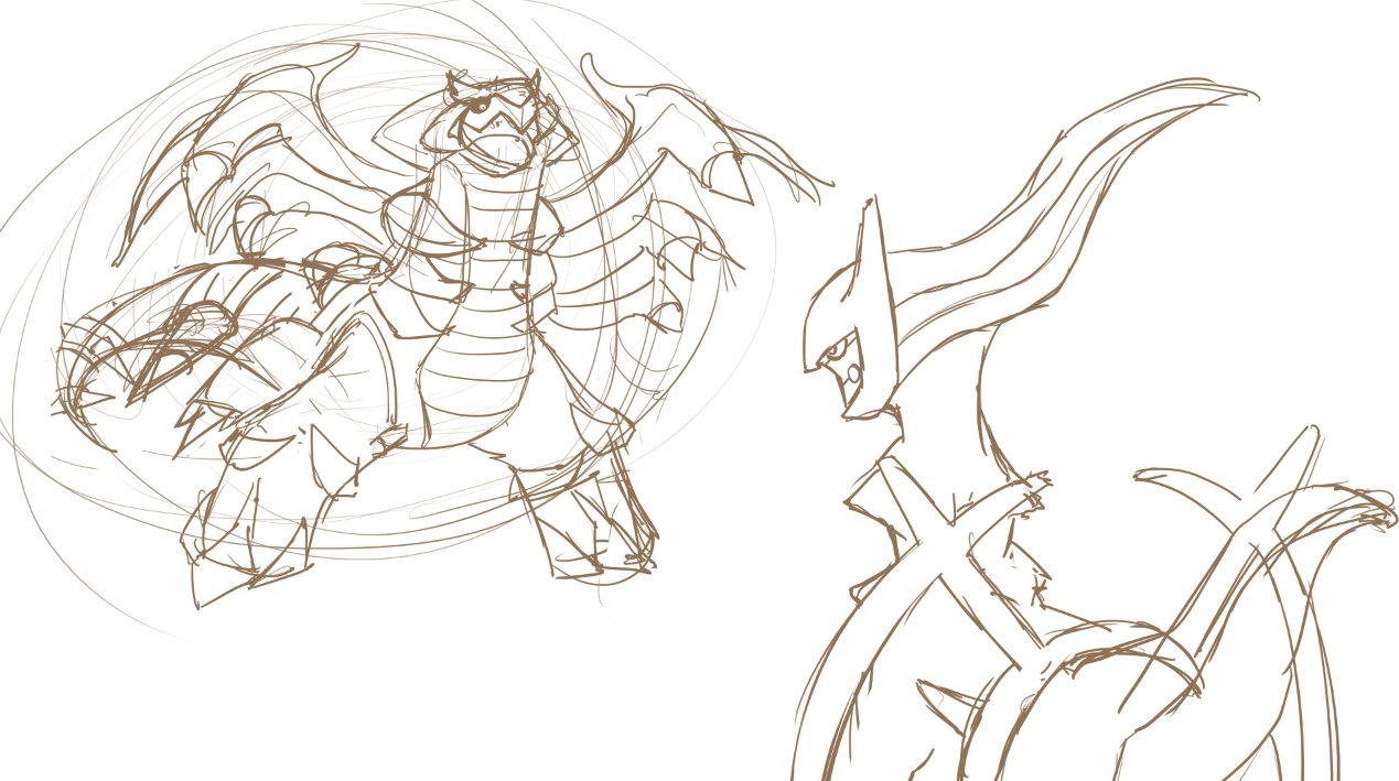 Glaedrax on x rough sketch of what im hoping to see for the climax of pokãmon legends arceus httpstcosxwuamthaj x