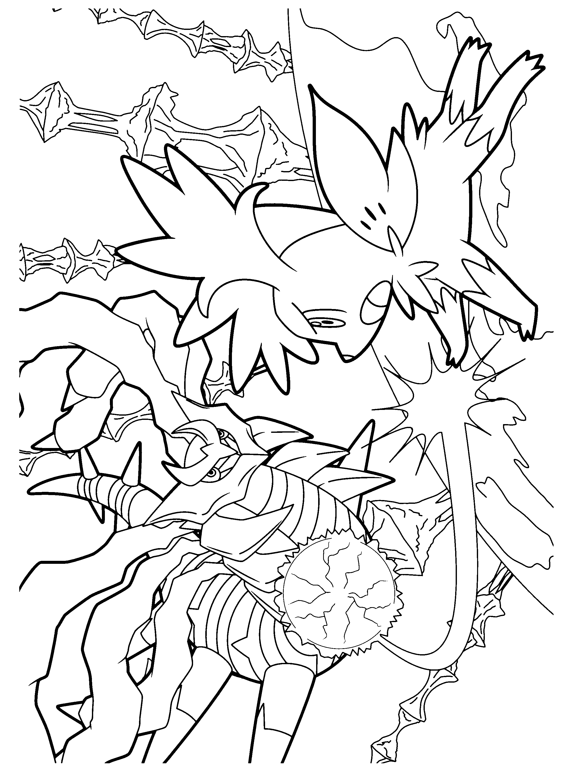 Pokemon diamond pearl coloring pages