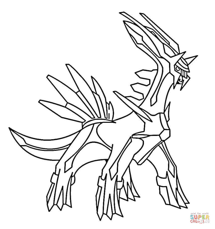 Dialga coloring page free printable coloring pages