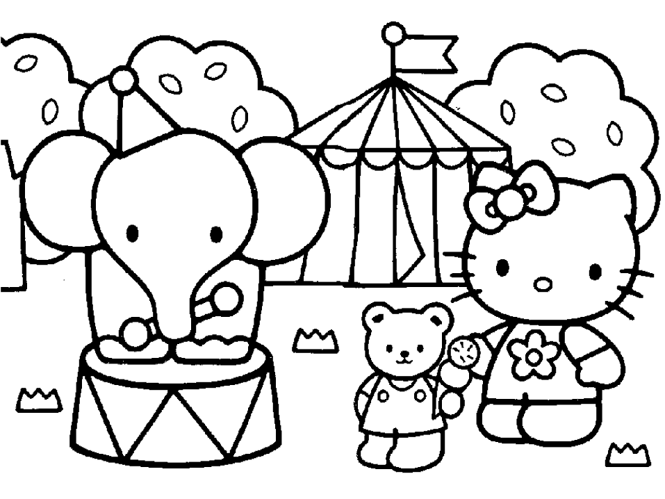 Hello kitty and friends coloring pages printable for free download