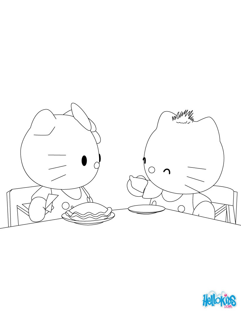 Hello kitty and friends coloring pages