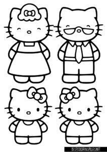 Hello kitty coloring pages