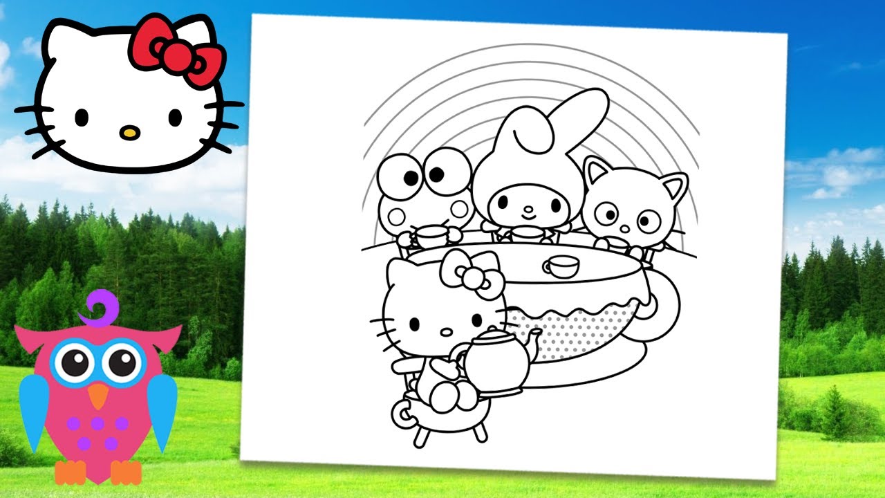 Coloring hello kitty