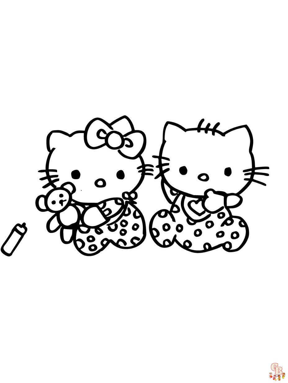 Hello kitty coloring pages