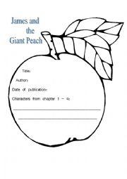 English worksheets james and the giant peach