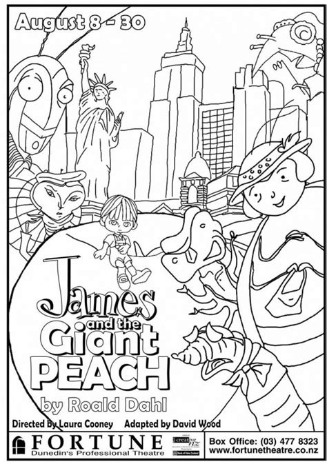 James and the giant peach louring pages