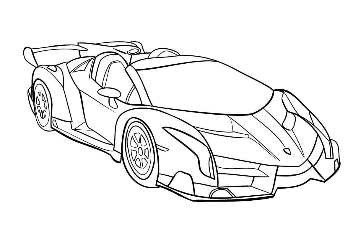 Cool lamborghini car coloring page