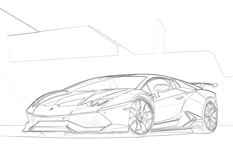 Printable lamborghini coloring page