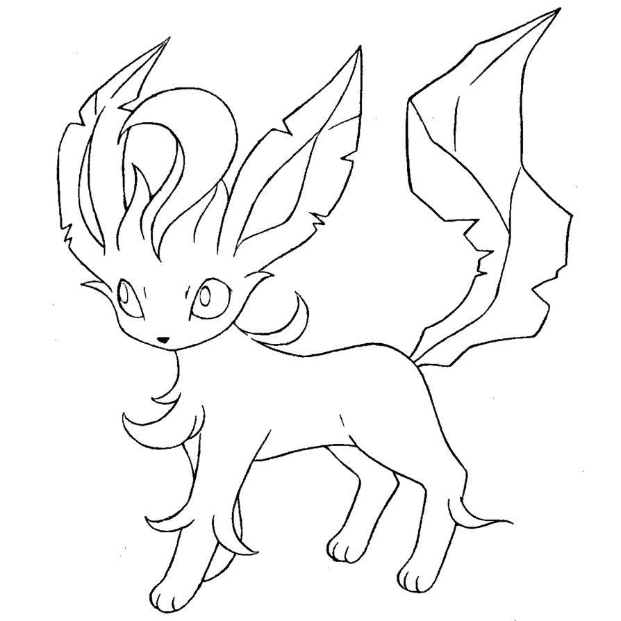 Leafeon pokemon coloring pages pokemon coloring animal coloring pages