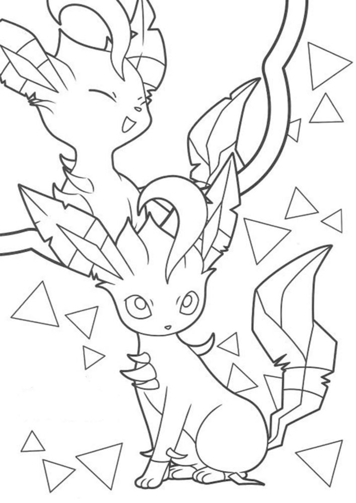 Free easy to print eevee coloring pages