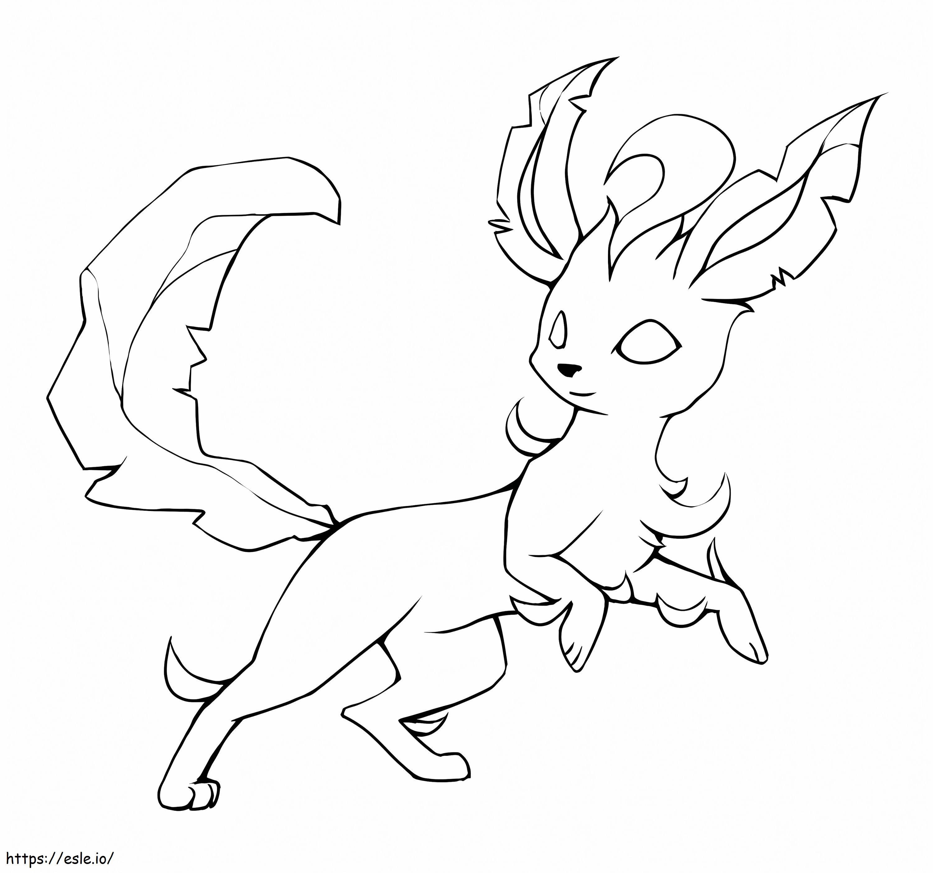 Pokemon leafeon coloring page