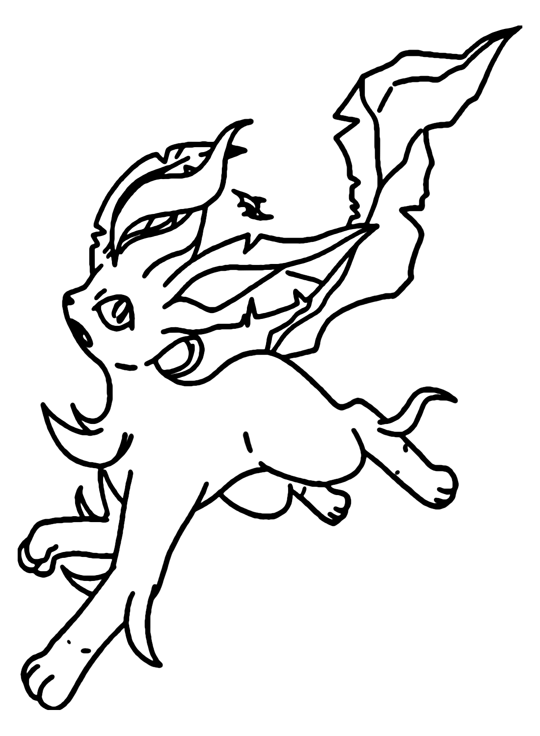 Leafeon coloring pages printable for free download