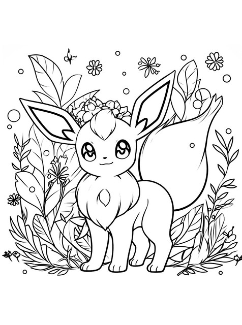 Leafeon pokemon pokemon coloring pages free you can colorâ