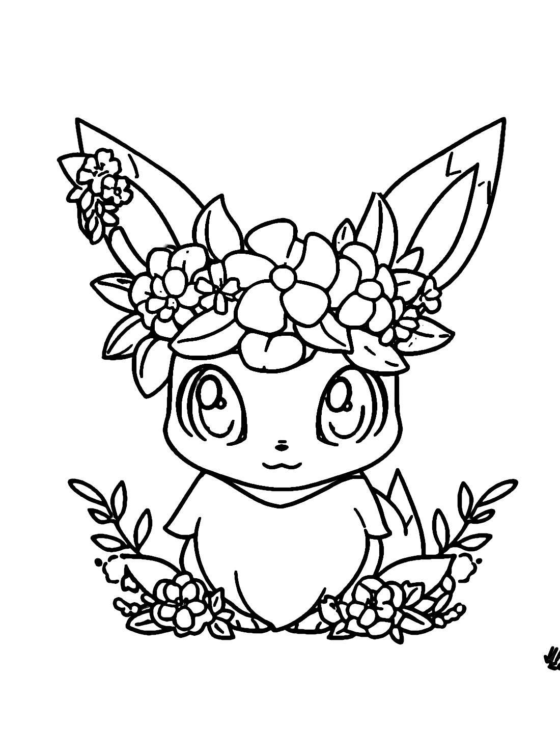 Leafeon pokemon coloring pages free online for kids